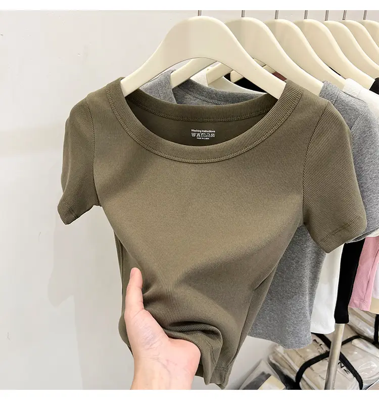 Women Black Short Sleeve T-Shirt Summer 2023 — feature 19