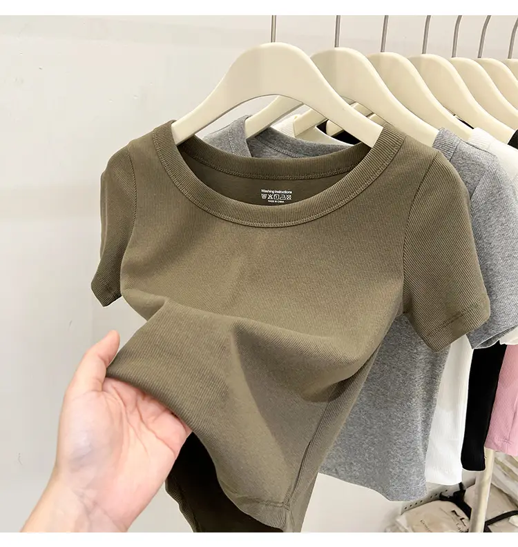 Women Black Short Sleeve T-Shirt Summer 2023 — feature 20