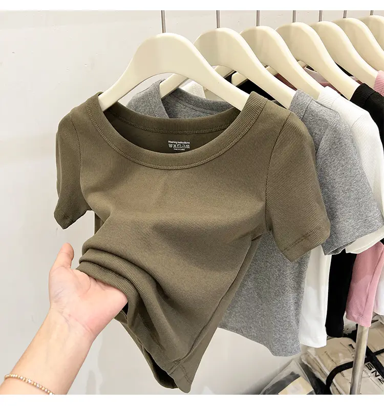 Women Black Short Sleeve T-Shirt Summer 2023 — feature 21