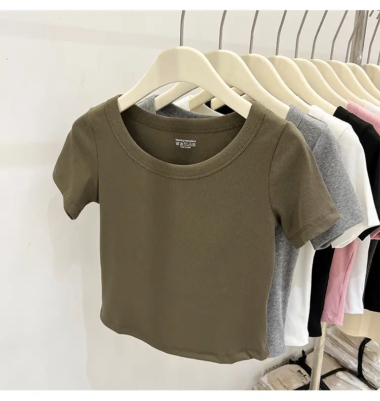 Women Black Short Sleeve T-Shirt Summer 2023 — feature 22