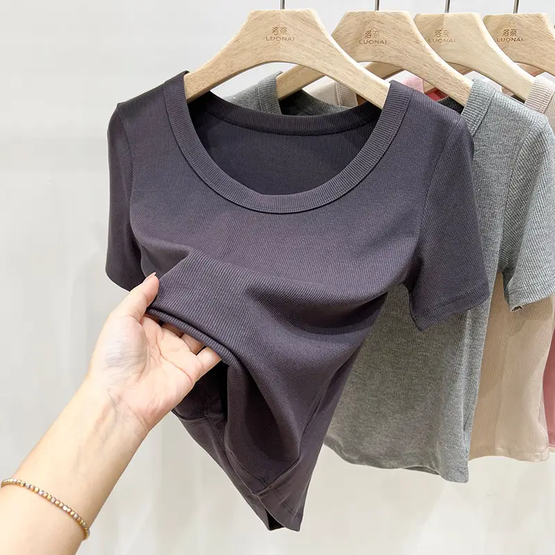 Women Black Short Sleeve T-Shirt Summer 2023 - Image 6