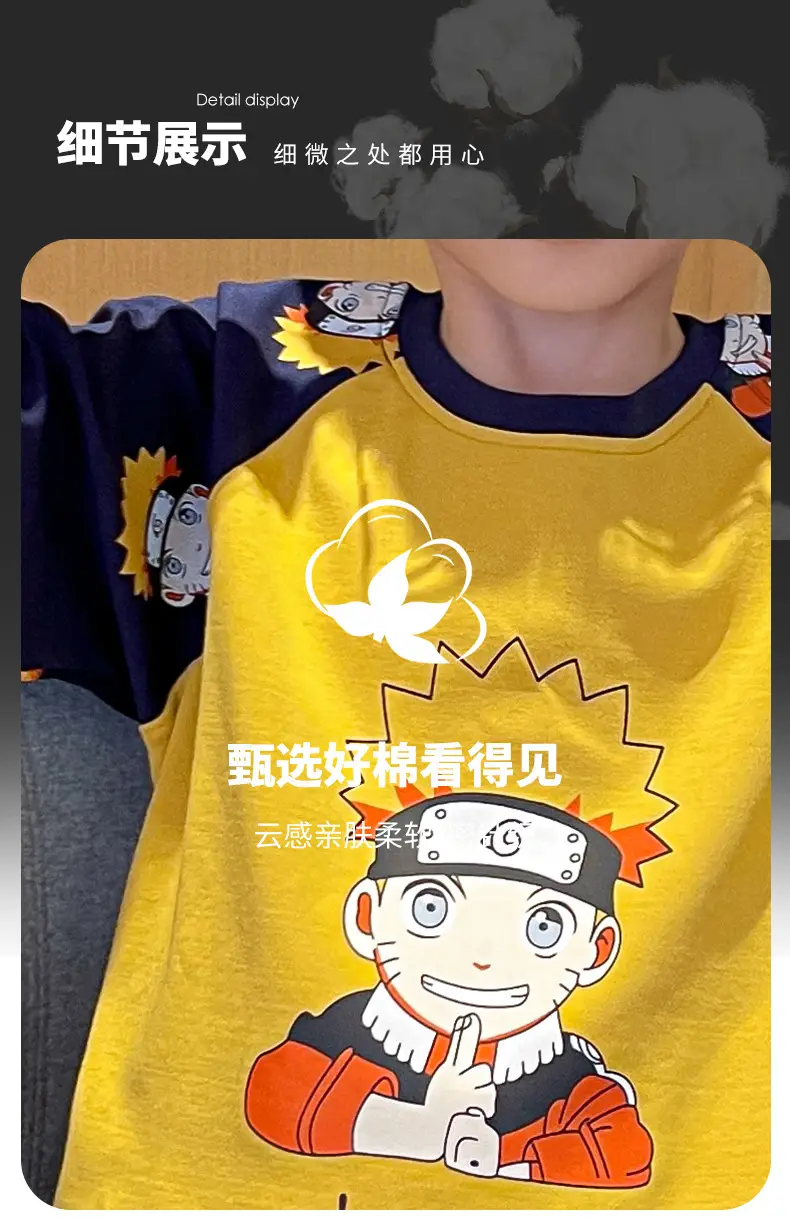 Cute Cartoon Boys Pajamas Summer Cotton Shorts Set — feature 41