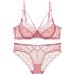 French Lace Underwear Set Black Big Chest Small — feature 10