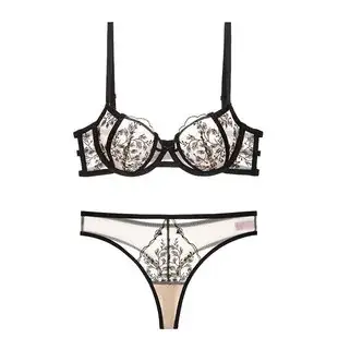 French Lace Underwear Set Black Big Chest Small — feature 12