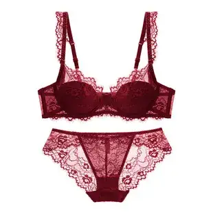 French Lace Underwear Set Black Big Chest Small — feature 9
