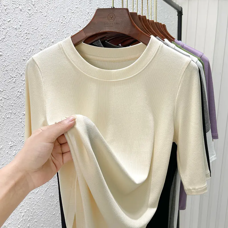 Women Olive Green Mid Sleeve T-Shirt 2025