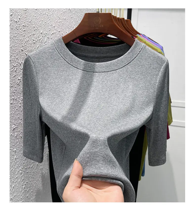 Women Olive Green Mid Sleeve T-Shirt 2025 — feature 24