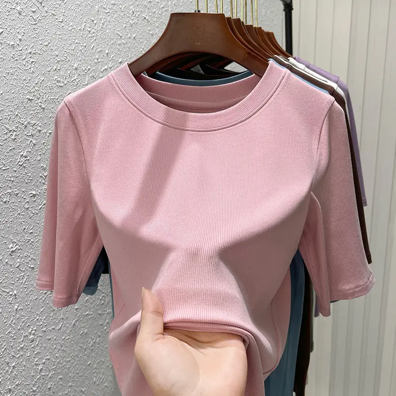 Women Olive Green Mid Sleeve T-Shirt 2025