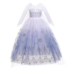 Blue Sequined Frozen Elsa Princess Dress for Girls — feature 3