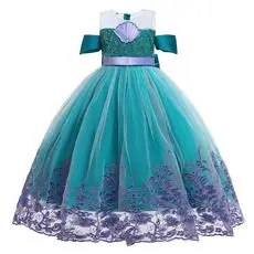 Blue Sequined Frozen Elsa Princess Dress for Girls — feature 7