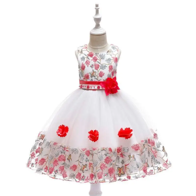 Princess Lace Fluffy Dress for Girls Purple Floral - Image 10