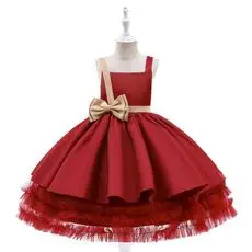 Princess Lace Fluffy Dress for Girls Purple Floral — feature 4