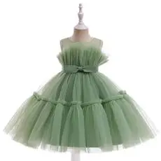 Princess Lace Fluffy Dress for Girls Purple Floral — feature 6