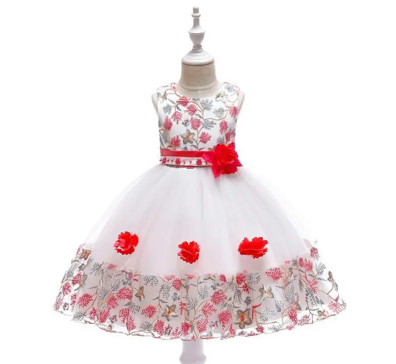 Princess Lace Fluffy Dress for Girls Purple Floral - Image 6