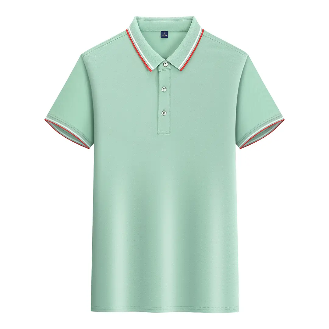 Loka Cotton Polo Shirt Green Logo Embroidered