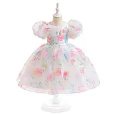 Pink Mesh Princess Dress with Bow for Girls — feature 5