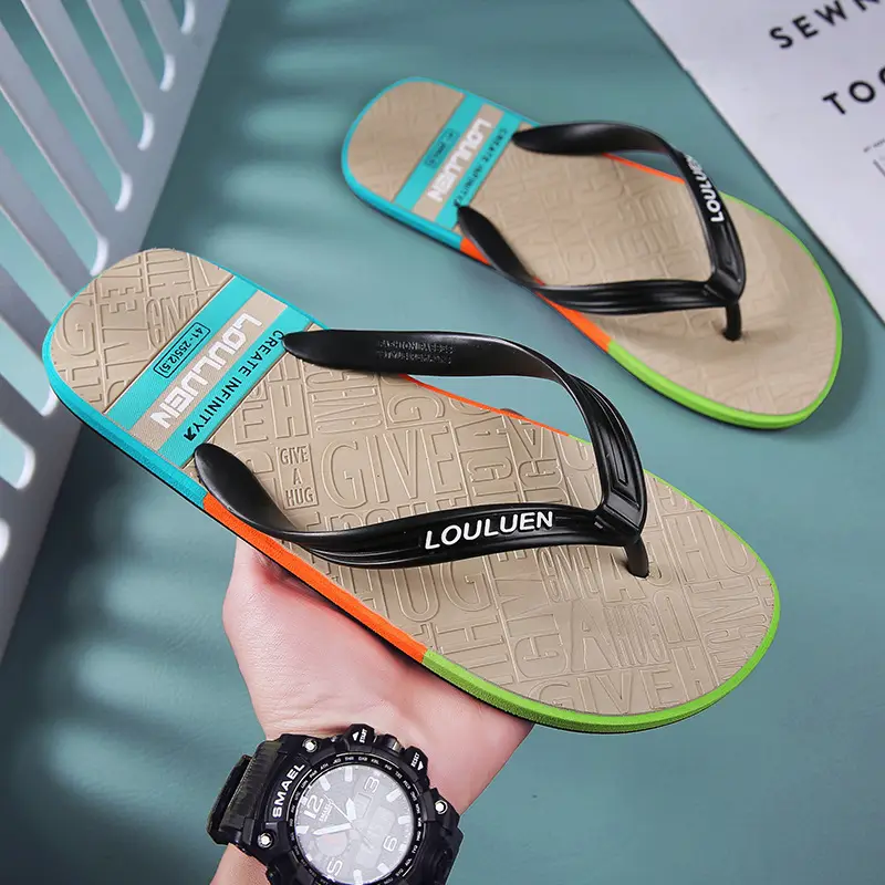 Men's Colorful Non-Slip Flip Flops Summer
