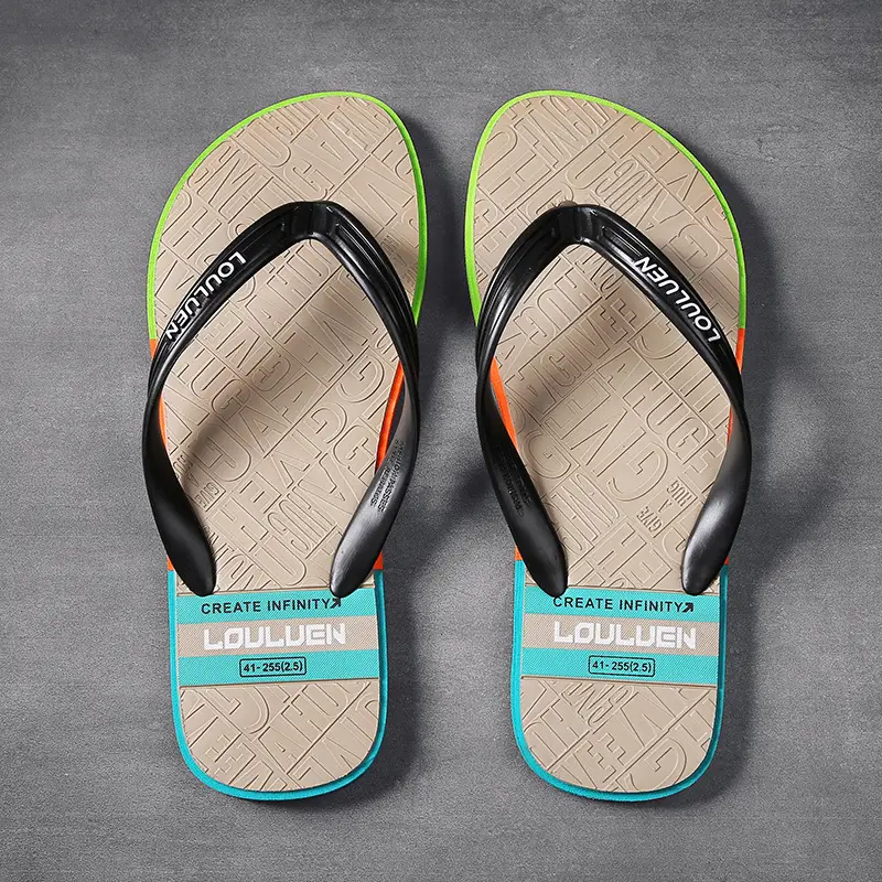 Men's Colorful Non-Slip Flip Flops Summer