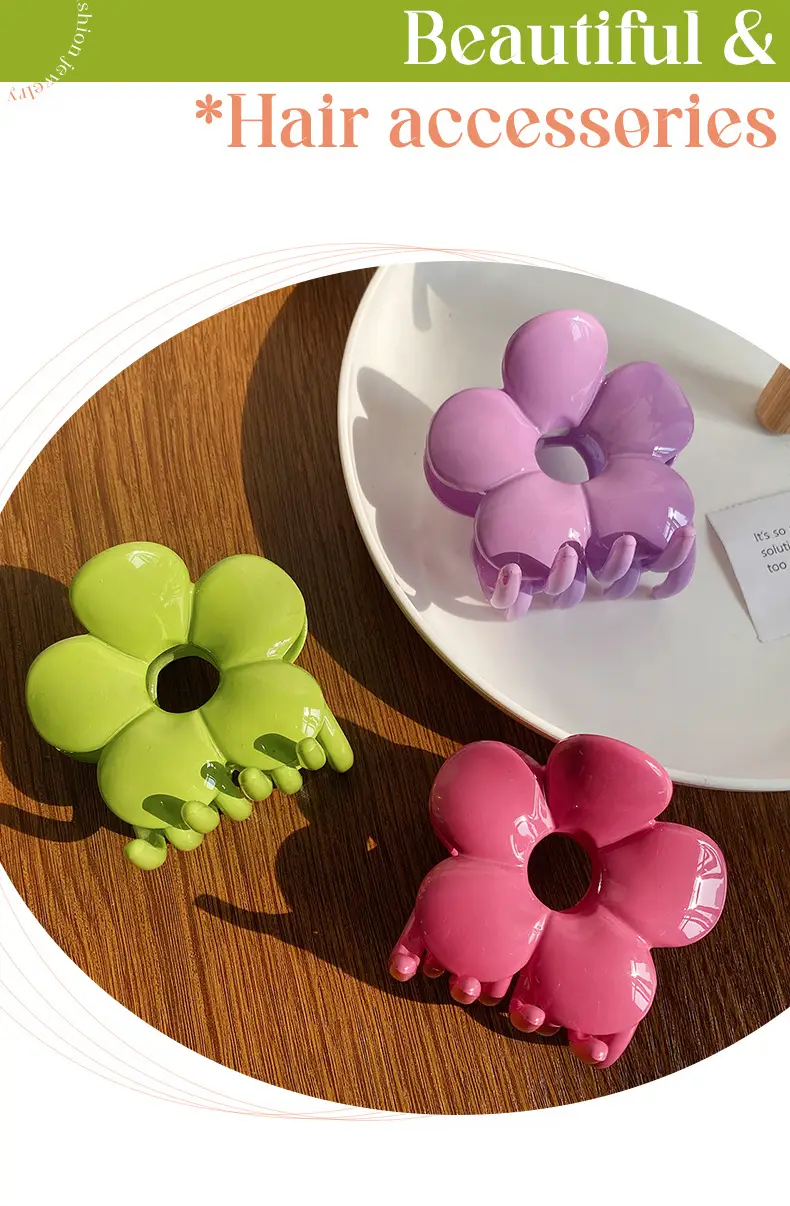 Purple Flower Hairpin Clip for Women — feature 1