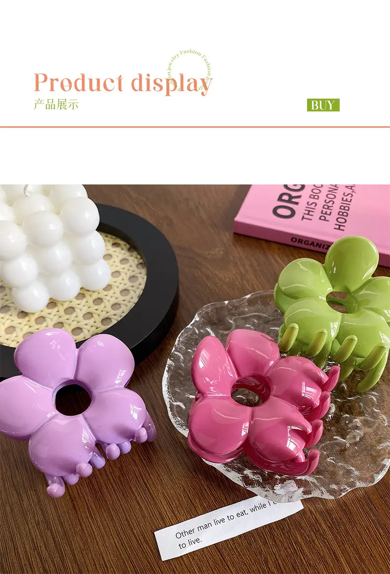 Purple Flower Hairpin Clip for Women — feature 3