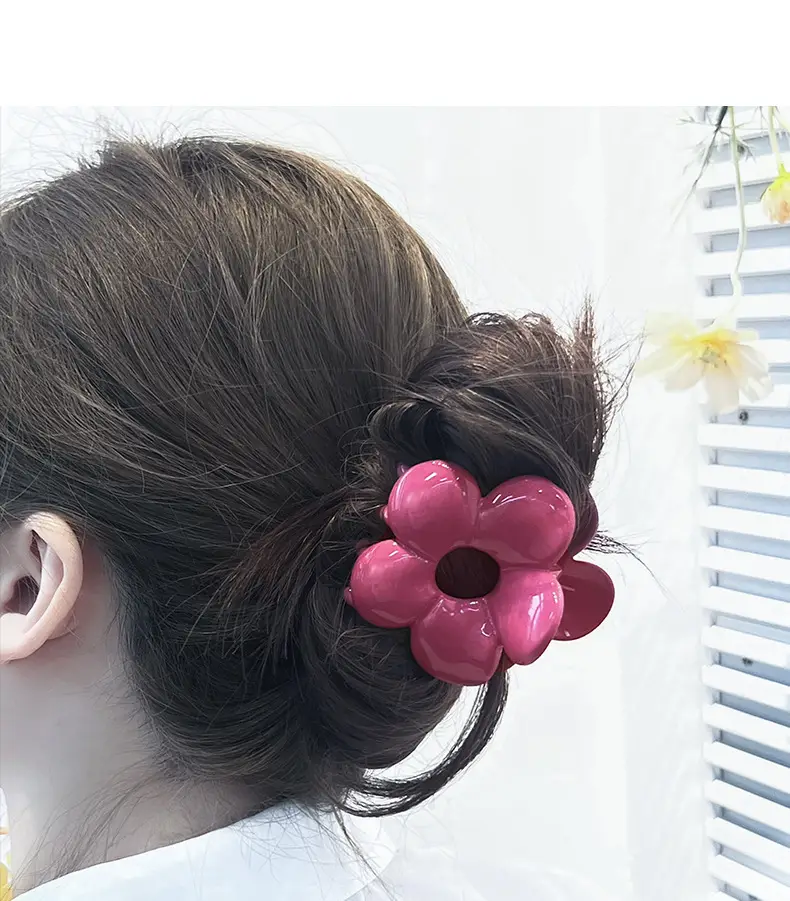 Purple Flower Hairpin Clip for Women — feature 7