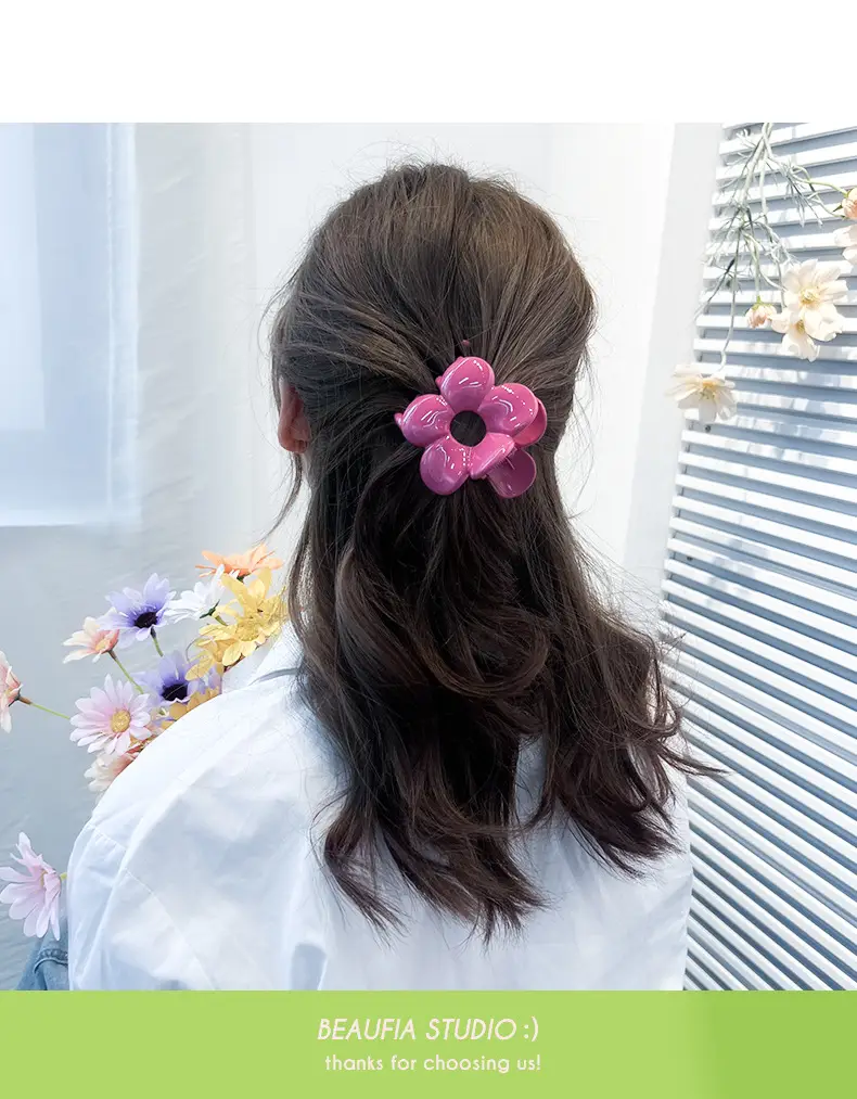 Purple Flower Hairpin Clip for Women — feature 8