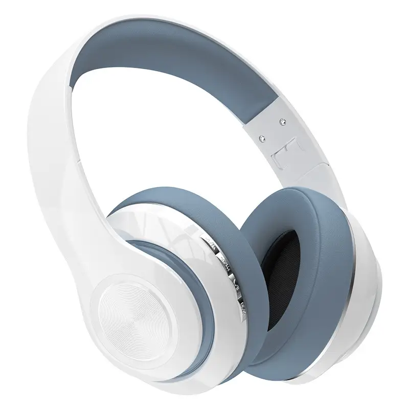 Orange Over-Ear Bluetooth Headphones with Heavy Bass