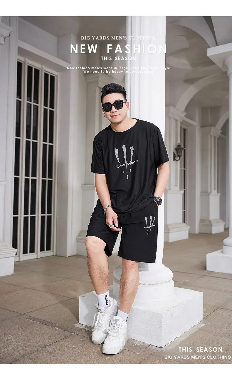 Men's Black Graphic T-Shirt Ice Silk Style — feature 11