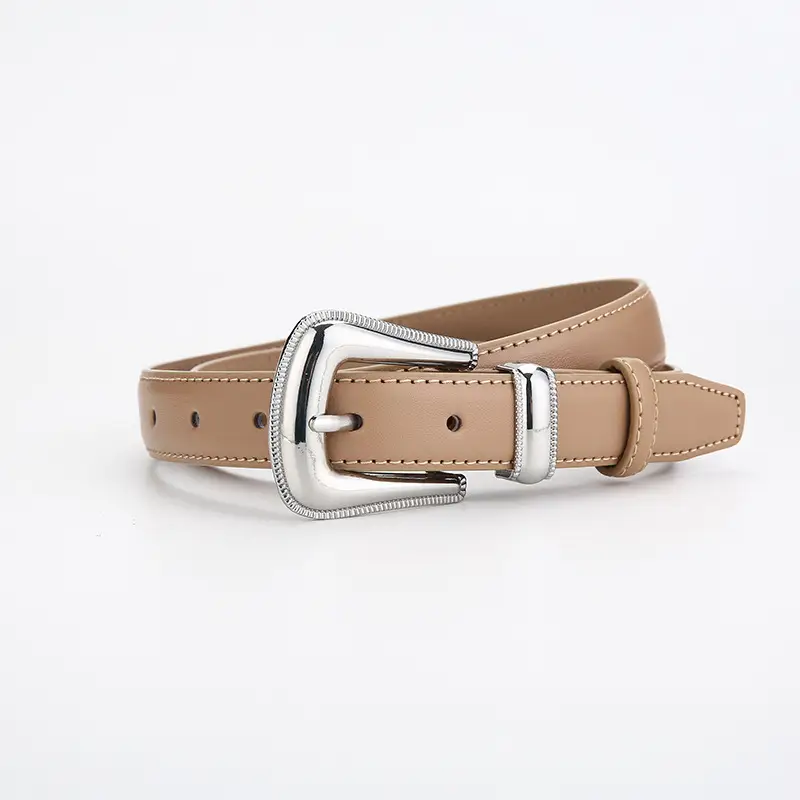 Women's Retro Silver Buckle Belt French Style - Image 5