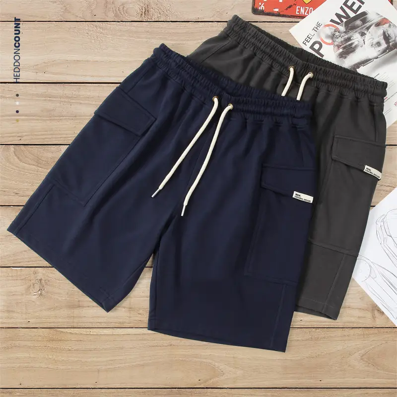 Dengjue Men Navy Knitted Shorts Casual Summer - Image 8