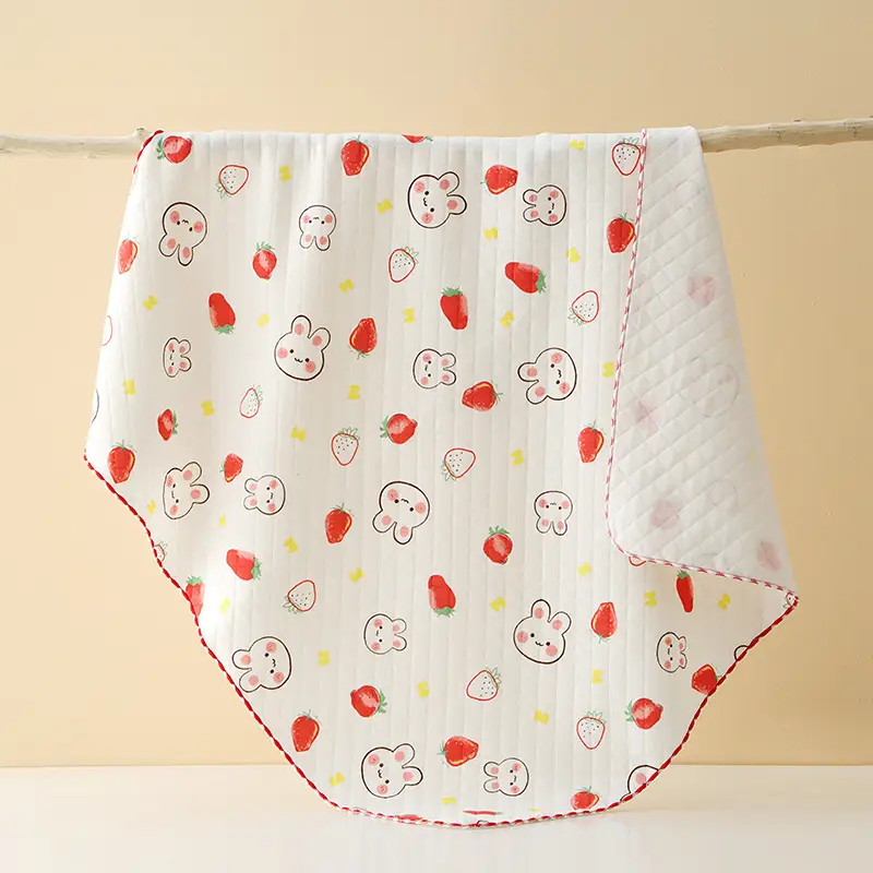 Newborn Pure Cotton Swaddle Towel with Pizza Print