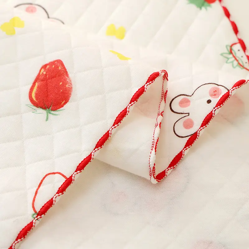 Newborn Pure Cotton Swaddle Towel with Pizza Print