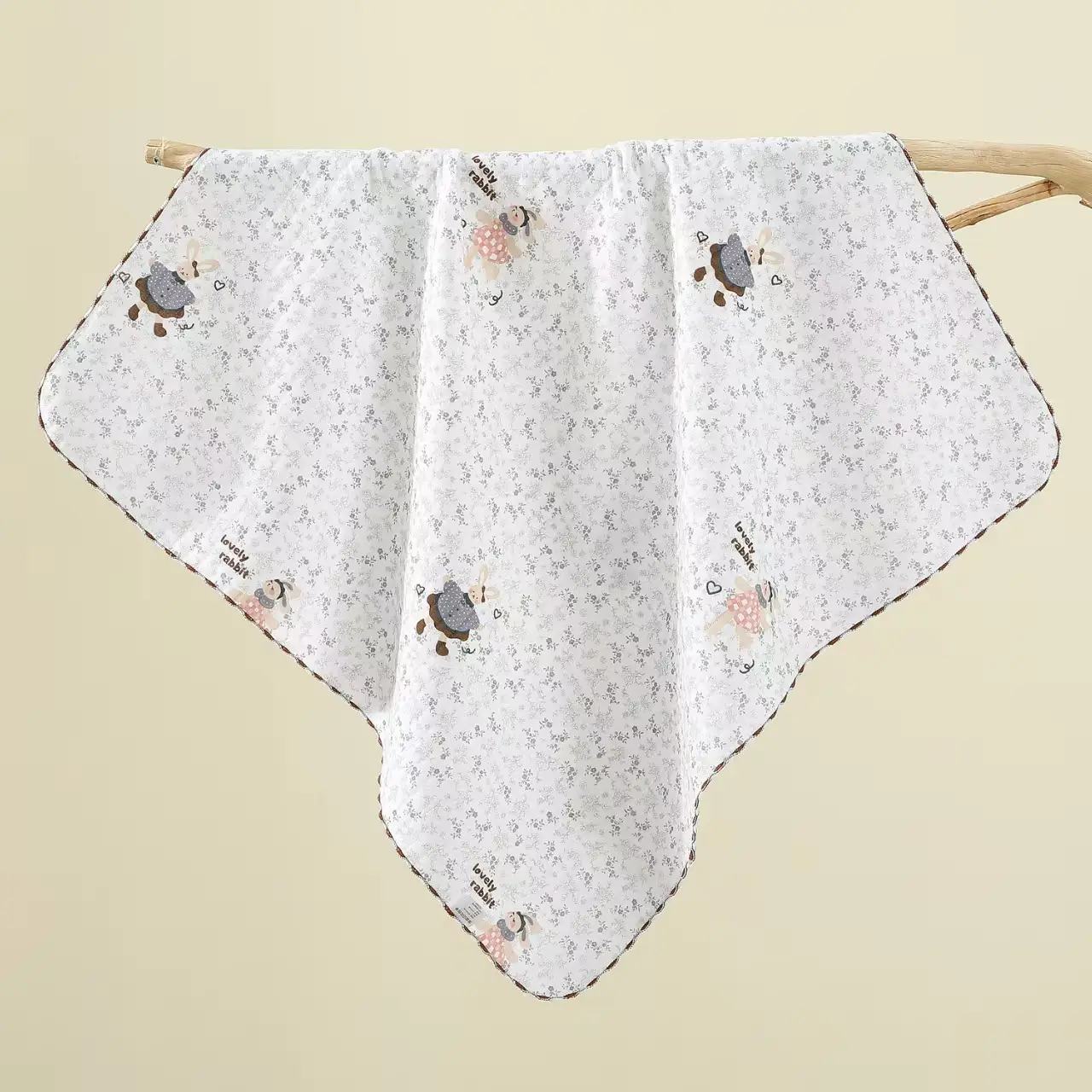 Newborn Pure Cotton Swaddle Towel with Pizza Print