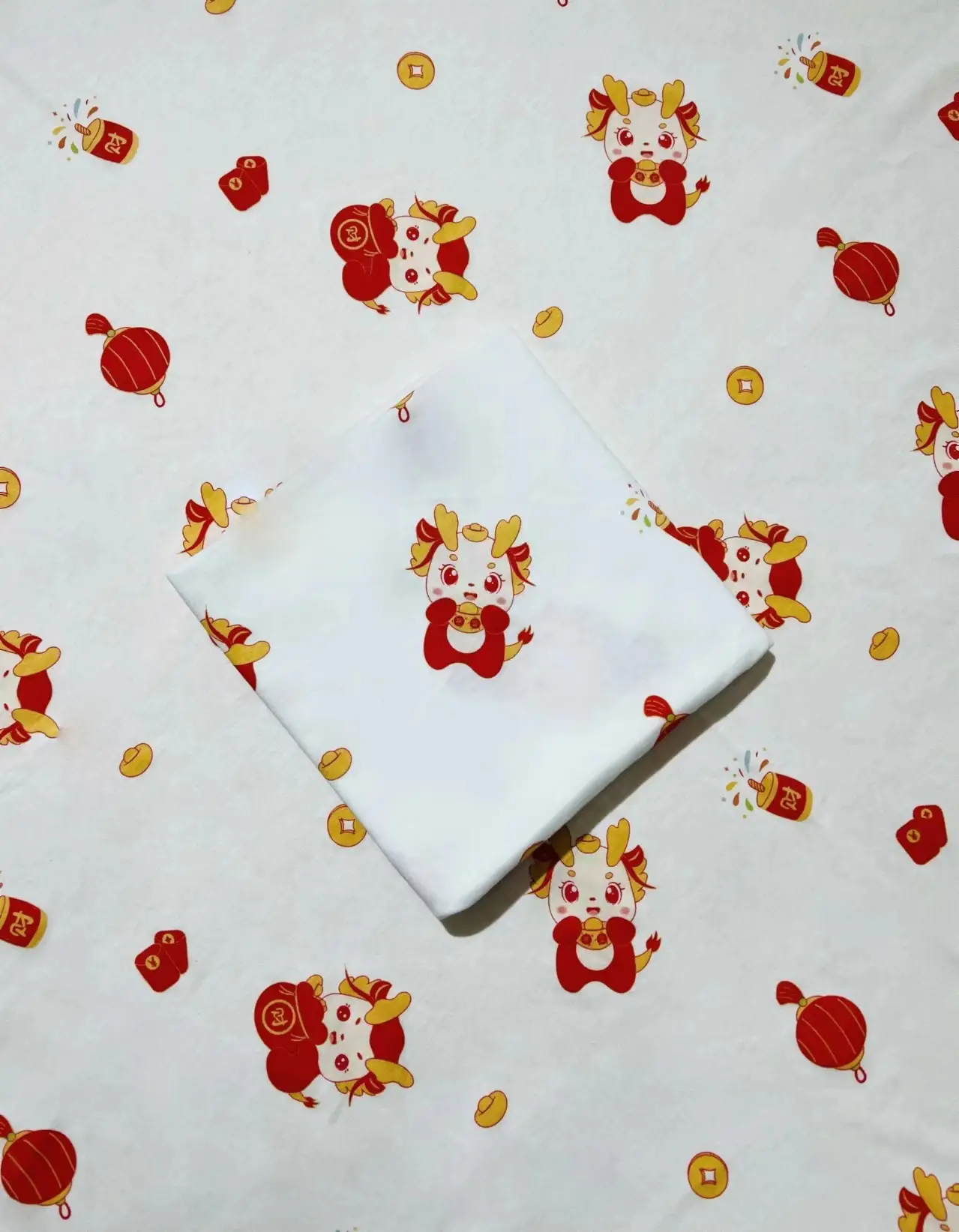 Newborn Pure Cotton Swaddle Towel with Pizza Print