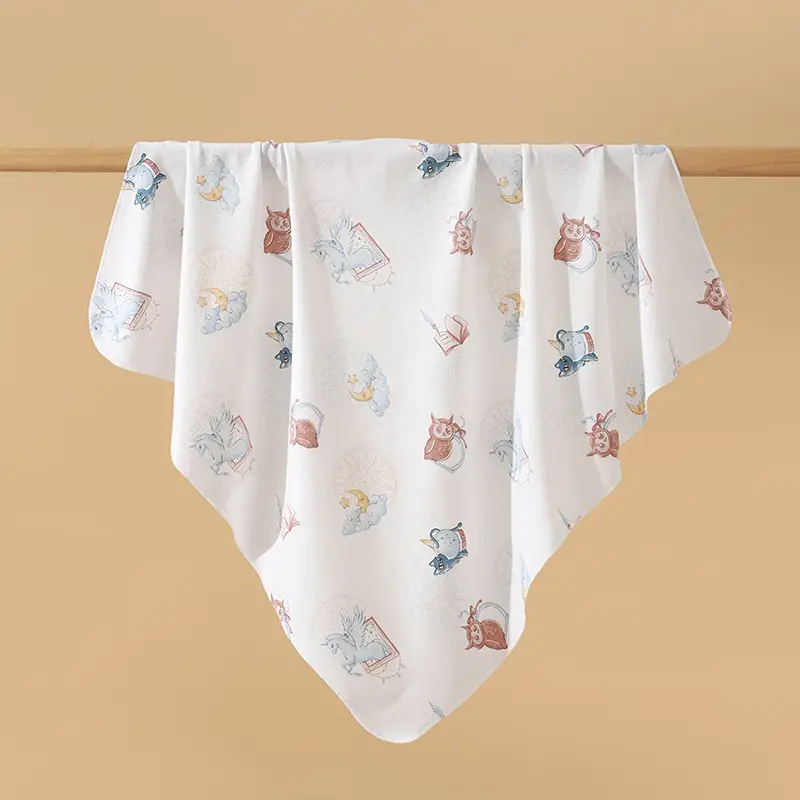 Newborn Pure Cotton Swaddle Towel with Pizza Print