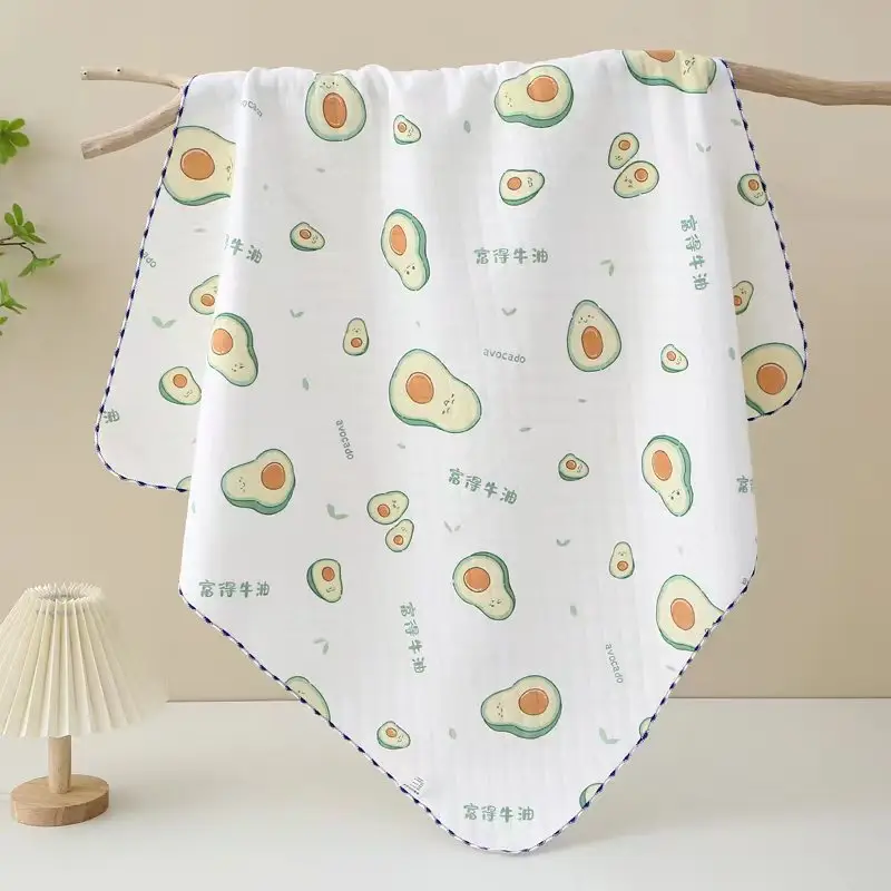 Newborn Pure Cotton Swaddle Towel with Pizza Print