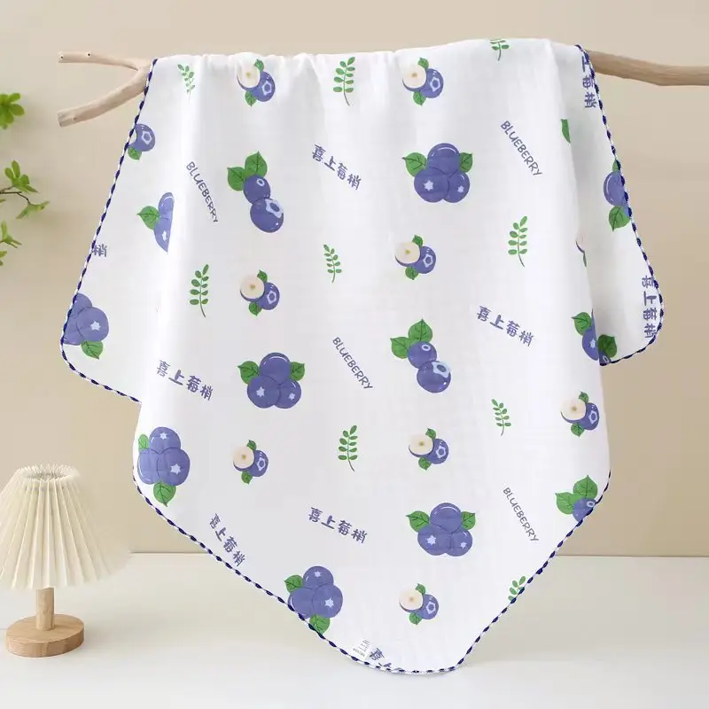 Newborn Pure Cotton Swaddle Towel with Pizza Print