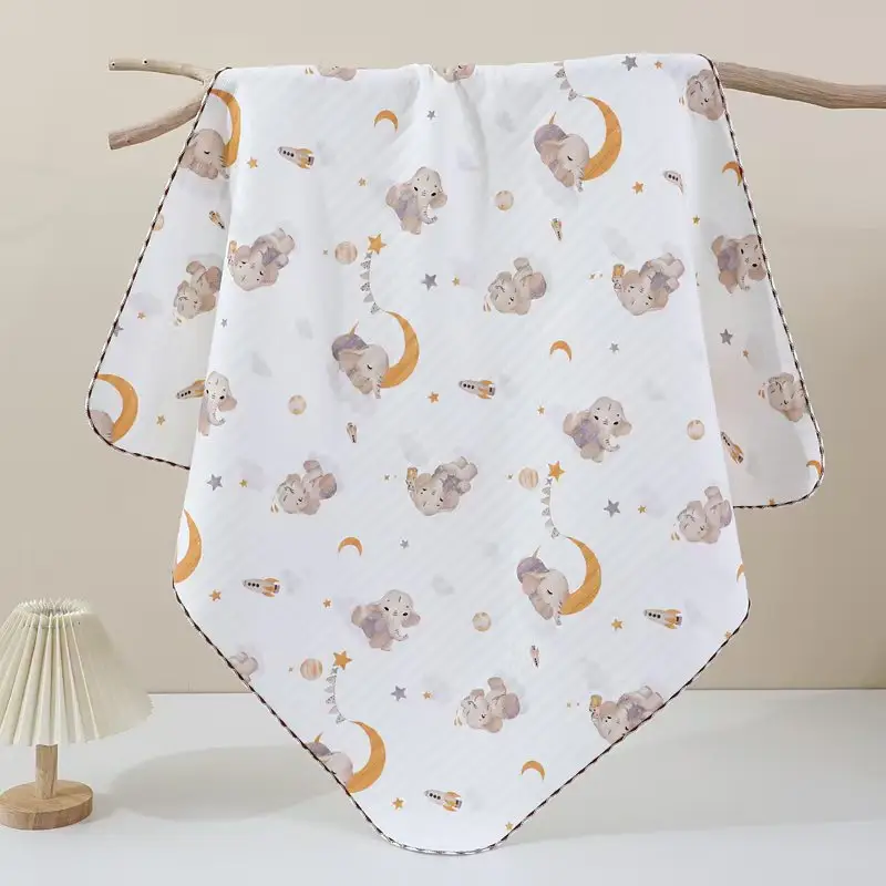 Newborn Pure Cotton Swaddle Towel with Pizza Print