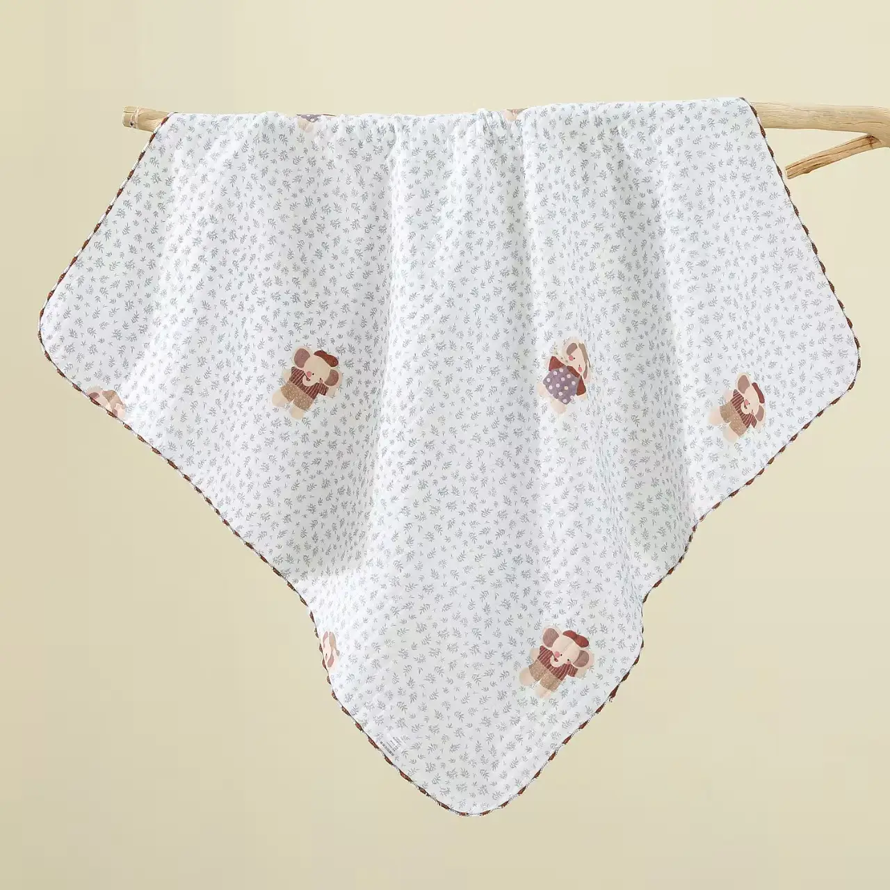 Newborn Pure Cotton Swaddle Towel with Pizza Print