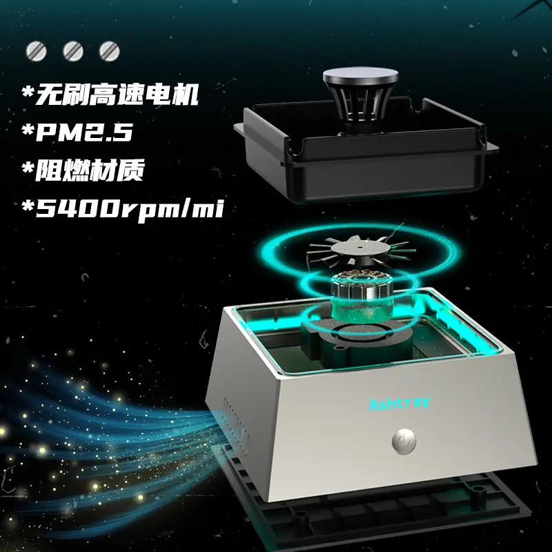 Creative Smart Ashtray Purifier High Color Value Car Air Purifier Household Used Smoke Removal Artifact