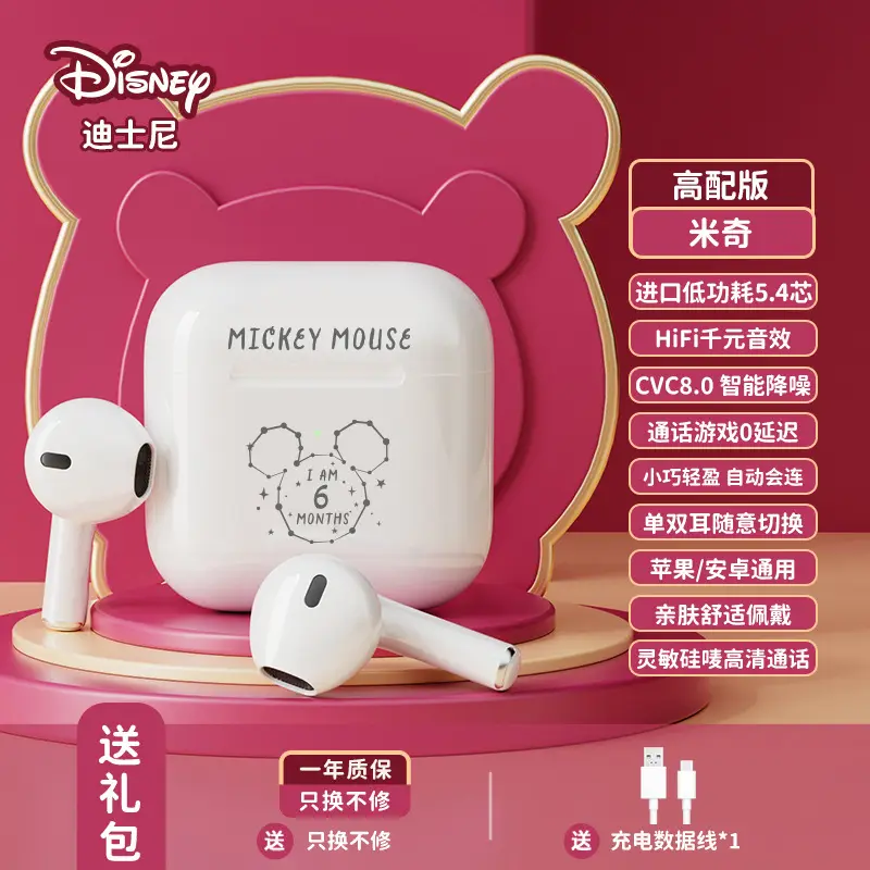 Disney Mickey Mouse Bluetooth Earbuds with Long Battery - Image 10