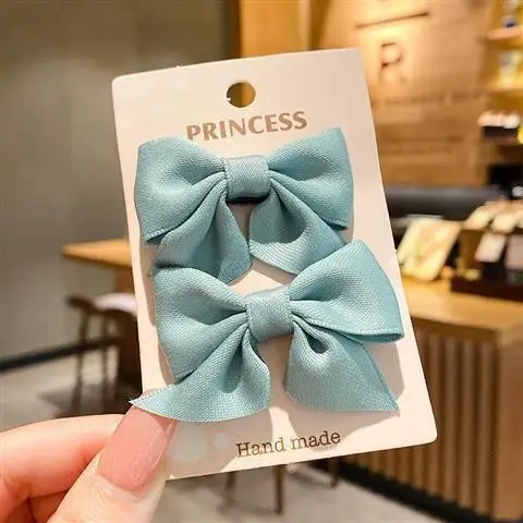 Blue Bow Hair Clip for Girls Front Clip