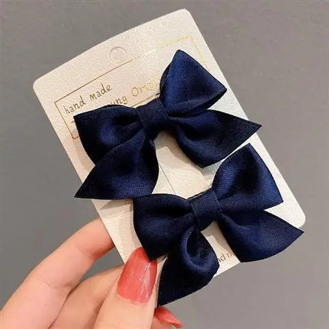 Blue Bow Hair Clip for Girls Front Clip