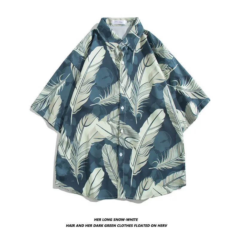 New Men's Floral Short Sleeve Beach Shirt - Image 11