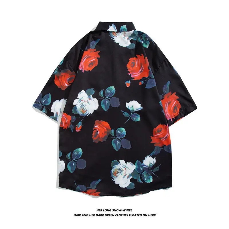 New Men's Floral Short Sleeve Beach Shirt - Image 2