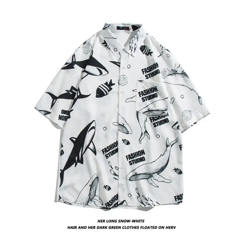 New Men's Floral Short Sleeve Beach Shirt - Image 21
