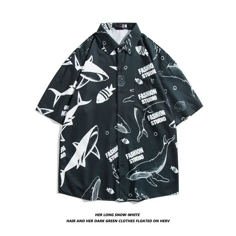 New Men's Floral Short Sleeve Beach Shirt - Image 22
