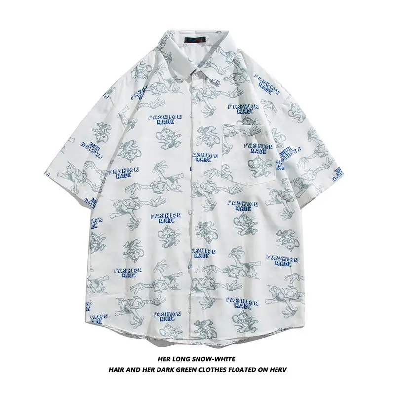 New Men's Floral Short Sleeve Beach Shirt - Image 28