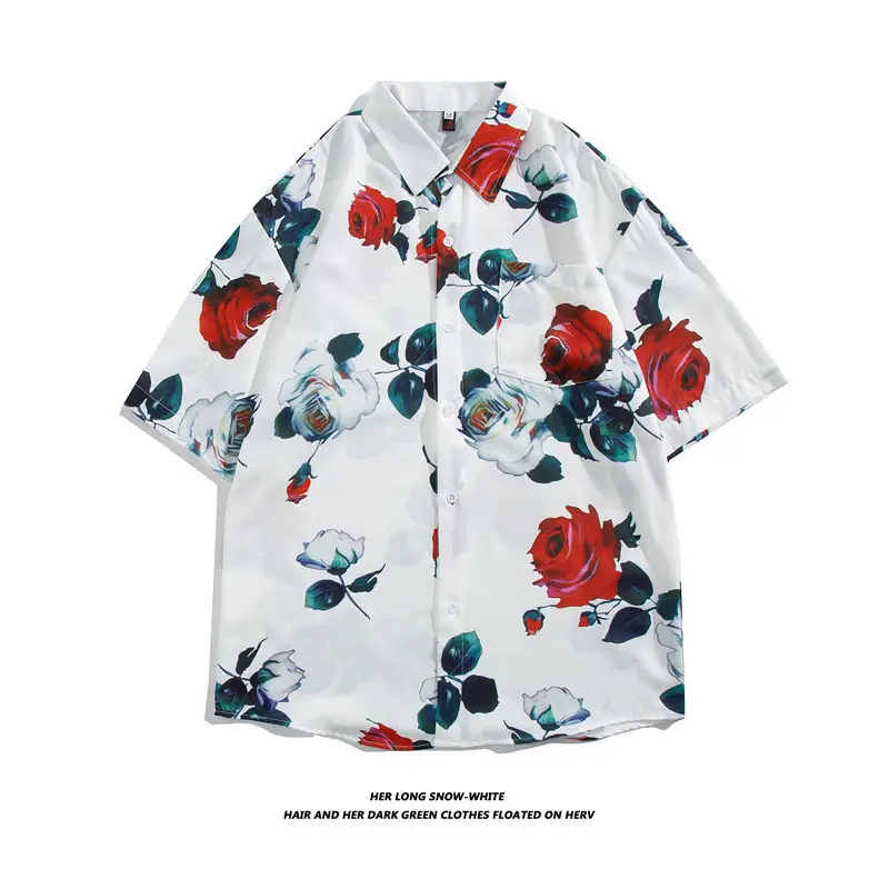 New Men's Floral Short Sleeve Beach Shirt - Image 3