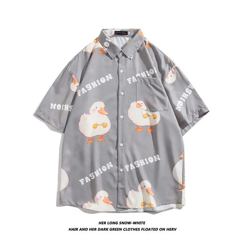 New Men's Floral Short Sleeve Beach Shirt - Image 30